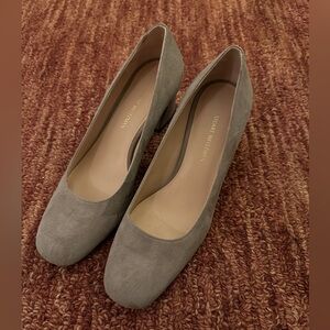 Stuart Weitzman Grey Block Heels Size 6.5